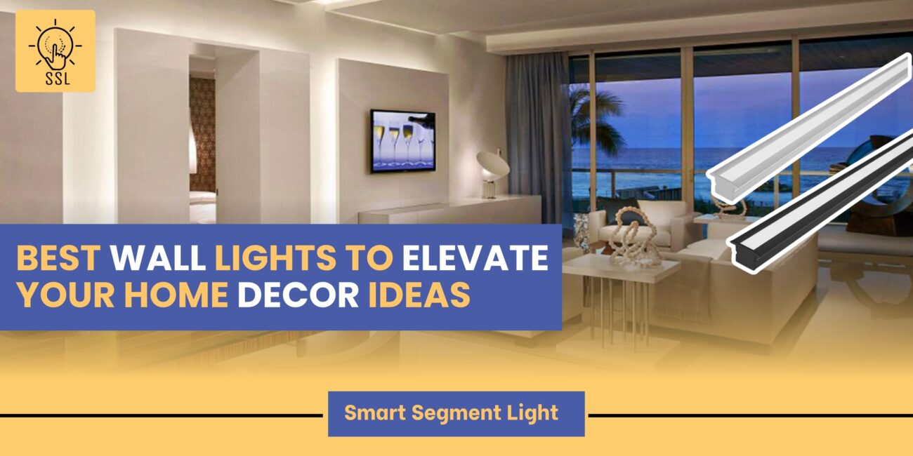 Modern LED wall lights enhancing stylish living room decor